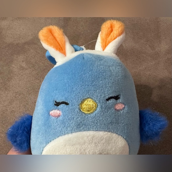 Kellytoy Bebe the Bluebird Squishmallow Clip-on Backpack Stuffed Plush Toy 5” - Picture 6 of 16